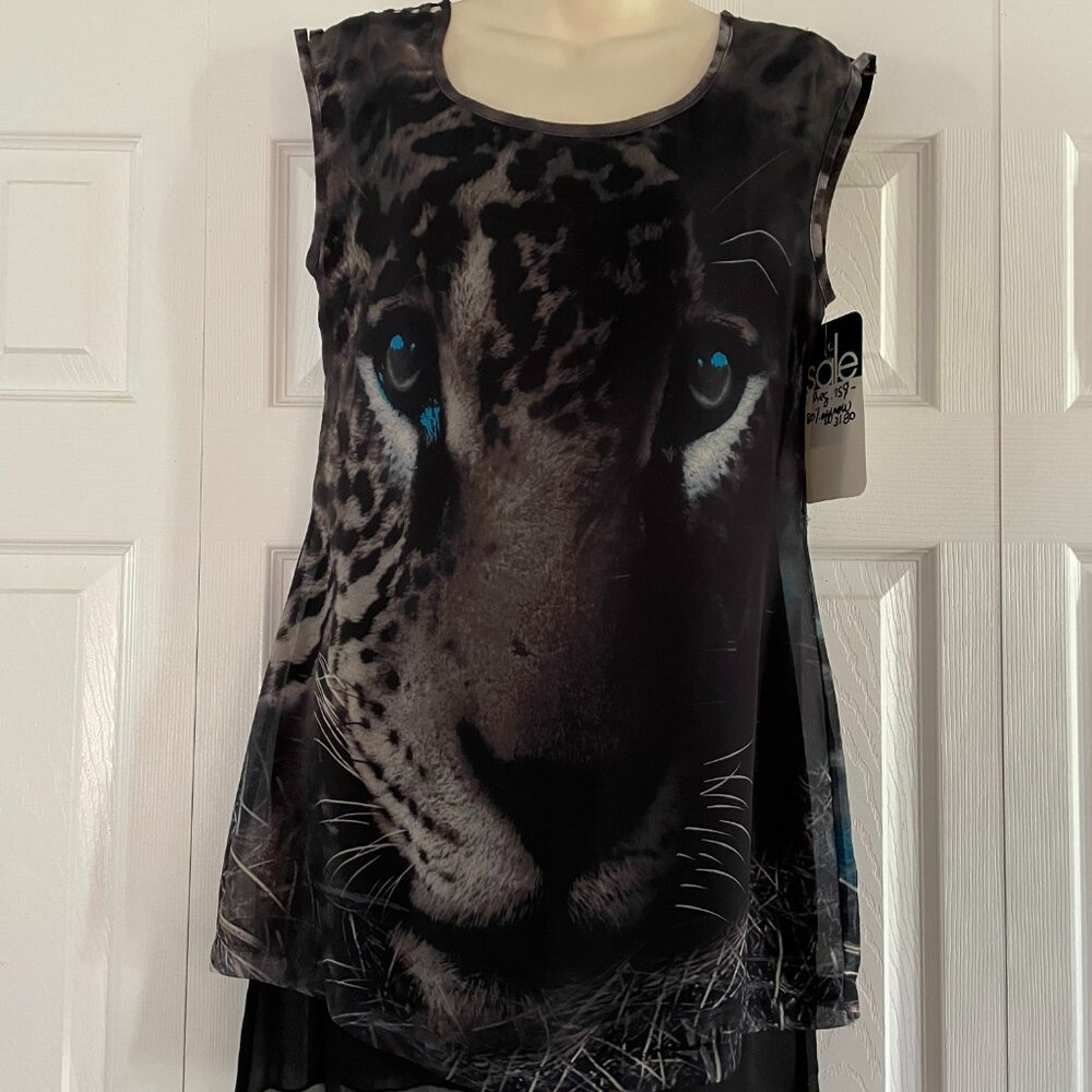 Black Tiger Print Tunic Dress Animal Print – Jane and John - Picture 5 of 11